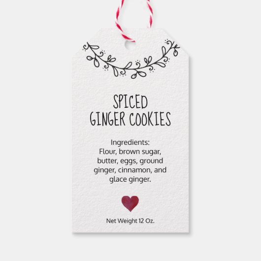 ❤️ Gepersonaliseerde Hand Lettered Homemade Treat Cadeaulabel (Achterkant)