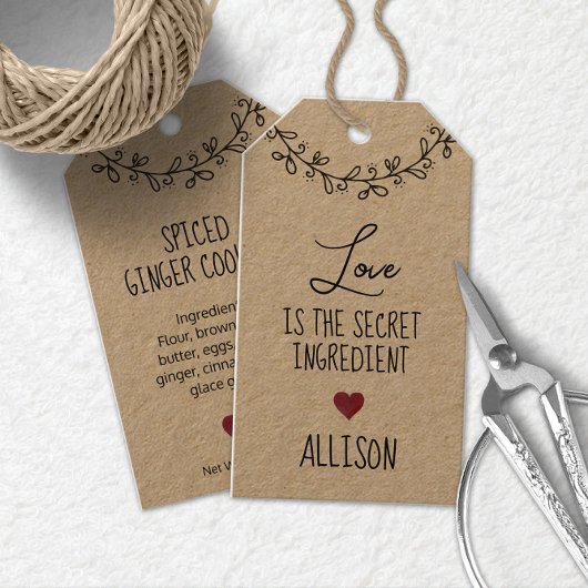 ❤️ Gepersonaliseerde Hand Lettered Homemade Treat  Cadeaulabel