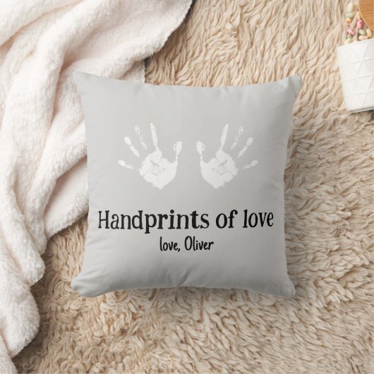 Gepersonaliseerde Handafdrukken van liefde Kinder  Kussen (Deken)