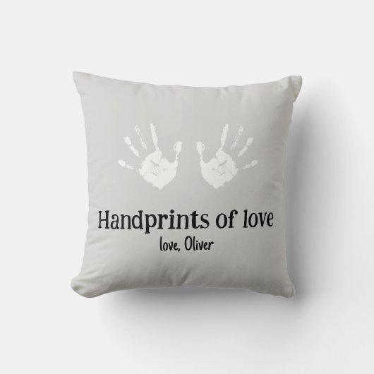 Gepersonaliseerde Handafdrukken van liefde Kinder  Kussen (Voorkant)