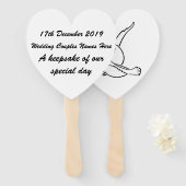 Gepersonaliseerde handbediende ventilator - keepom handwaaier (Voorkant en achterkant)