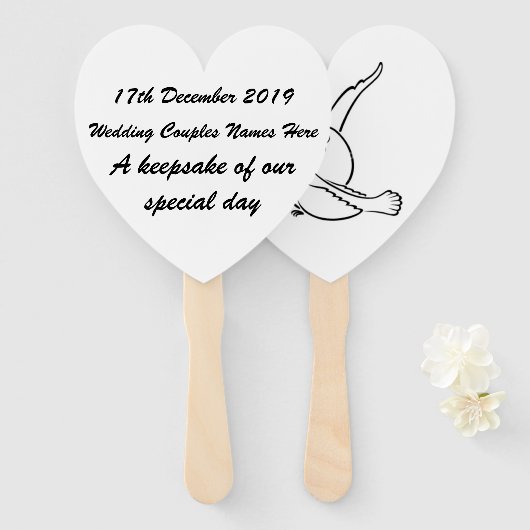 Gepersonaliseerde handbediende ventilator - keepom handwaaier (Voorkant en achterkant)