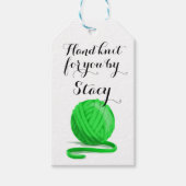 Gepersonaliseerde handbrei voor u met zorginfo cadeaulabel (Voorkant)