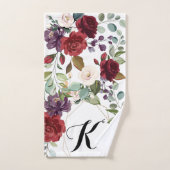 Gepersonaliseerde handdoek witte rozen goud geomet (Handdoek)