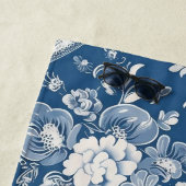 Gepersonaliseerde handdoeken Monogram blauw patroo (In situ)