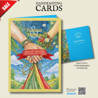 GEPERSONALISEERDE HANDFASTING KAART PAGAN CELTIC D