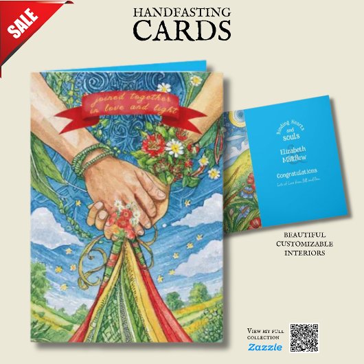 GEPERSONALISEERDE HANDFASTING KAART PAGAN CELTIC D