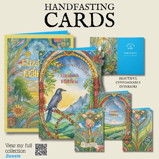 GEPERSONALISEERDE HANDFASTING KAART PAGAN CELTIC D