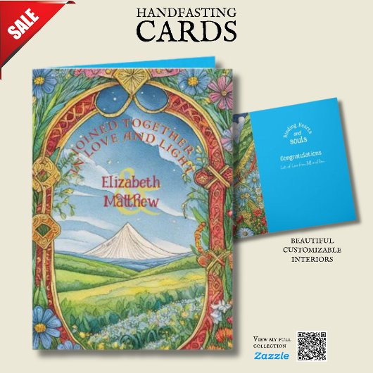 GEPERSONALISEERDE HANDFASTING KAART PAGAN CELTIC D