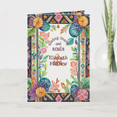 GEPERSONALISEERDE HANDFASTING KAART PAGAN FOLKART  (Voorkant)