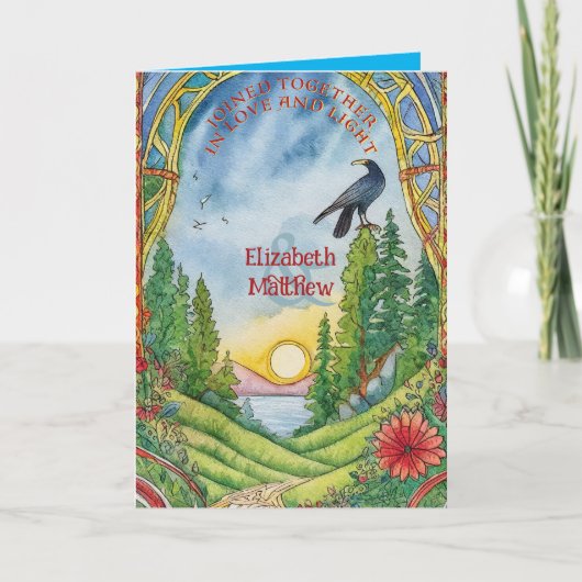 GEPERSONALISEERDE HANDFASTING KAART PAGAN KELTISCH (Voorkant)