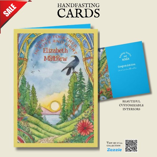 GEPERSONALISEERDE HANDFASTING KAART PAGAN KELTISCH