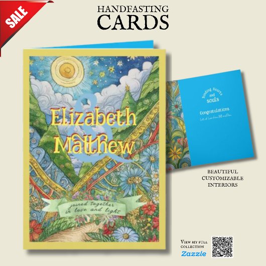 GEPERSONALISEERDE HANDFASTING KAART PAGAN KELTISCH