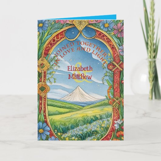 GEPERSONALISEERDE HANDFASTING KAART PAGAN KELTISCH (Voorkant)