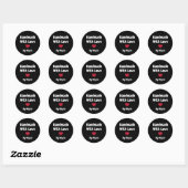 Gepersonaliseerde handgemaakt met liefde ronde sticker (Vel)