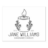 Gepersonaliseerde handgemaakte kaarsen, groot rubberstempel (Afrduk)