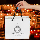 Gepersonaliseerde handgemaakte kaarsen, groot rubberstempel