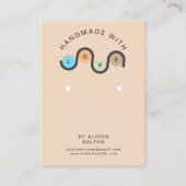 Gepersonaliseerde handgemaakte met liefde oorbelle visitekaartje (Voorkant)