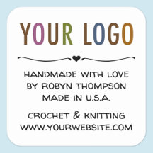 Gepersonaliseerde handgemaakte met liefde Stickers