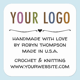 Gepersonaliseerde handgemaakte met liefde Stickers