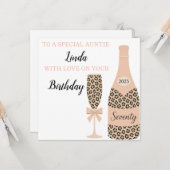 Gepersonaliseerde handgemaakte verjaardag kaart (Voorkant / Achterkant in situ)