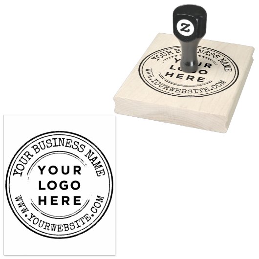 Gepersonaliseerde handgemaakte zakelijke logo larg rubberstempel (Gestempeld)