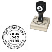 Gepersonaliseerde handgemaakte zakelijke logo stij rubberstempel (Gestempeld)