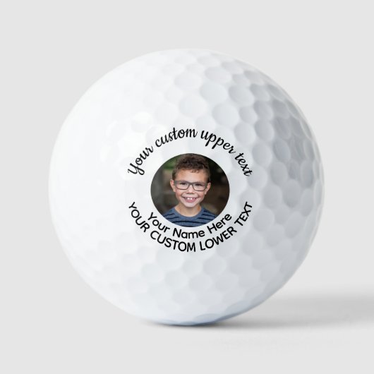 Gepersonaliseerde Handgeschreven Font 3-Line Golf Golfballen (Voorkant)