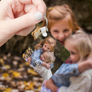Gepersonaliseerde handgeschreven foto met aangepas sleutelhanger