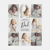 Gepersonaliseerde handgeschreven liefde je vader 8 fleece deken (Voorkant)