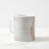 Gepersonaliseerde handgeschreven naam roos gouden  koffiemok (Voorkant links)