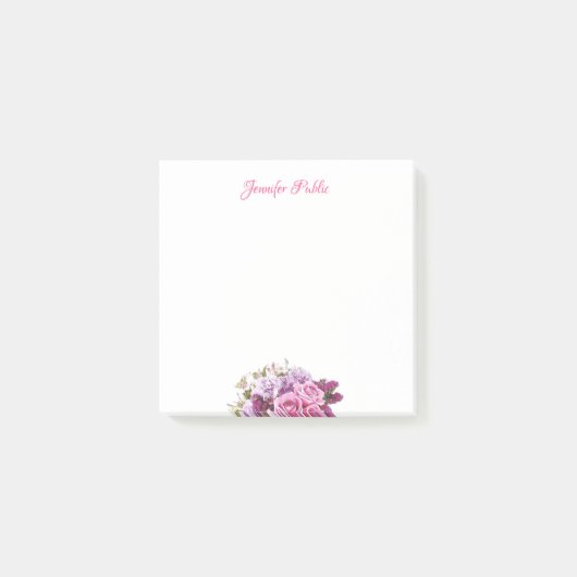 Gepersonaliseerde handgeschreven script Waterverf Post-it® Notes (Voorkant)