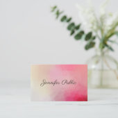 Gepersonaliseerde handgeschreven tekst Modern lega Visitekaartje (Staand voorkant)