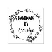 Gepersonaliseerde "Handmade By" houten stempel (Afrduk)