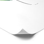 Gepersonaliseerde Handprint bloem Art 3 bloemnamen Poster (Hoek)