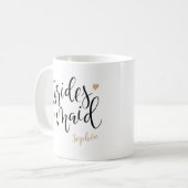 Gepersonaliseerde handschrift bruidsmeisje mokken (Voorkant links)