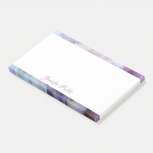 Gepersonaliseerde handschrift tekst Waterverf Flow Post-it® Notes (Schuin)