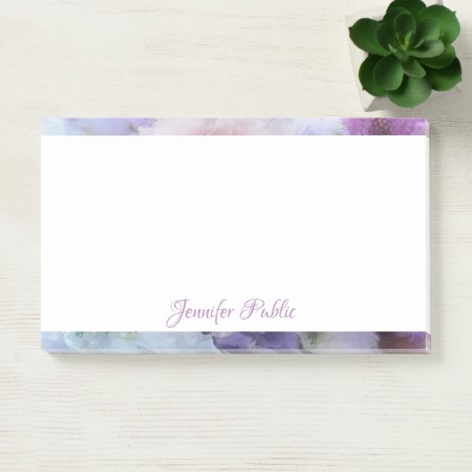 Gepersonaliseerde handschrift tekst Waterverf Flow Post-it® Notes (Kantoor)