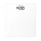 Gepersonaliseerde handschrifttypografie notitieblok (Voorkant)