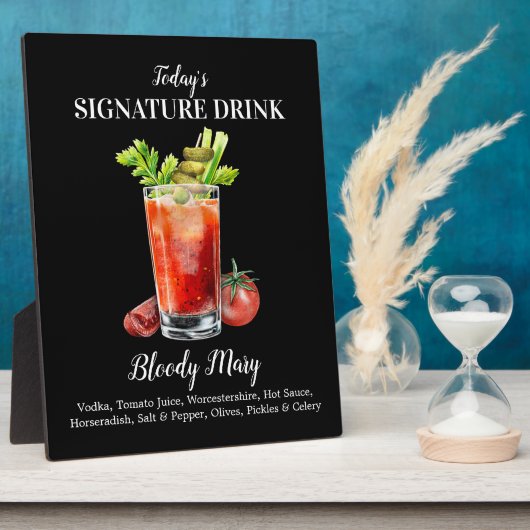 Gepersonaliseerde Handtekening Drink Bloody Mary C Fotoplaat (Zijkant)