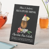 Gepersonaliseerde Handtekening Drink Chocolade Pin Reclamebord Met Voetstuk (Insitu)