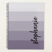 Gepersonaliseerde handtekening kleur blok pruim 20 planner (Voorkant)