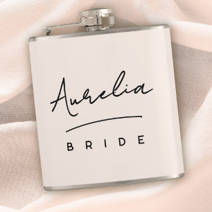 Gepersonaliseerde Handtekening Naam Pink Bachelore Heupfles