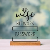 Gepersonaliseerde handtekening WiFi-account van kl Acryl Bord (Neutraal)