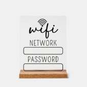 Gepersonaliseerde handtekening WiFi-account van kl Acryl Bord (Voorkant)