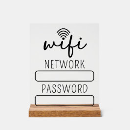 Gepersonaliseerde handtekening WiFi-account van kl Acryl Bord