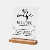 Gepersonaliseerde handtekening WiFi-account van kl Acryl Bord (Hoek)