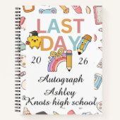 Gepersonaliseerde handtekeningen voor schoolverlat notitieboek (Voorkant)