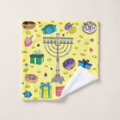 Gepersonaliseerde Hanukkah Bad Handdoek (Wasdoekje)
