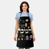 Gepersonaliseerde Hanukkah Menorah Dreidel Schort (Gedragen)